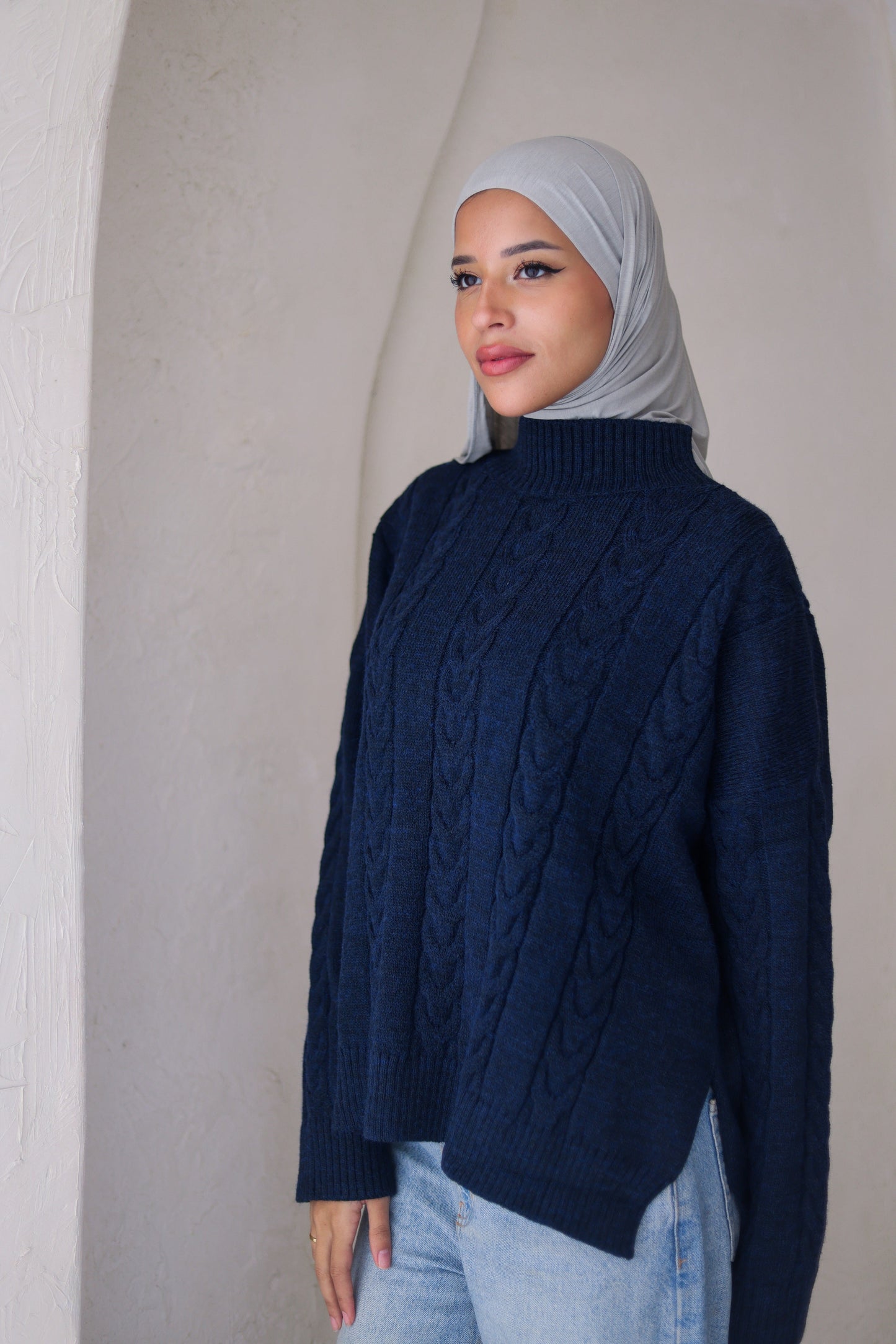 Snowfall Pullover in Navy