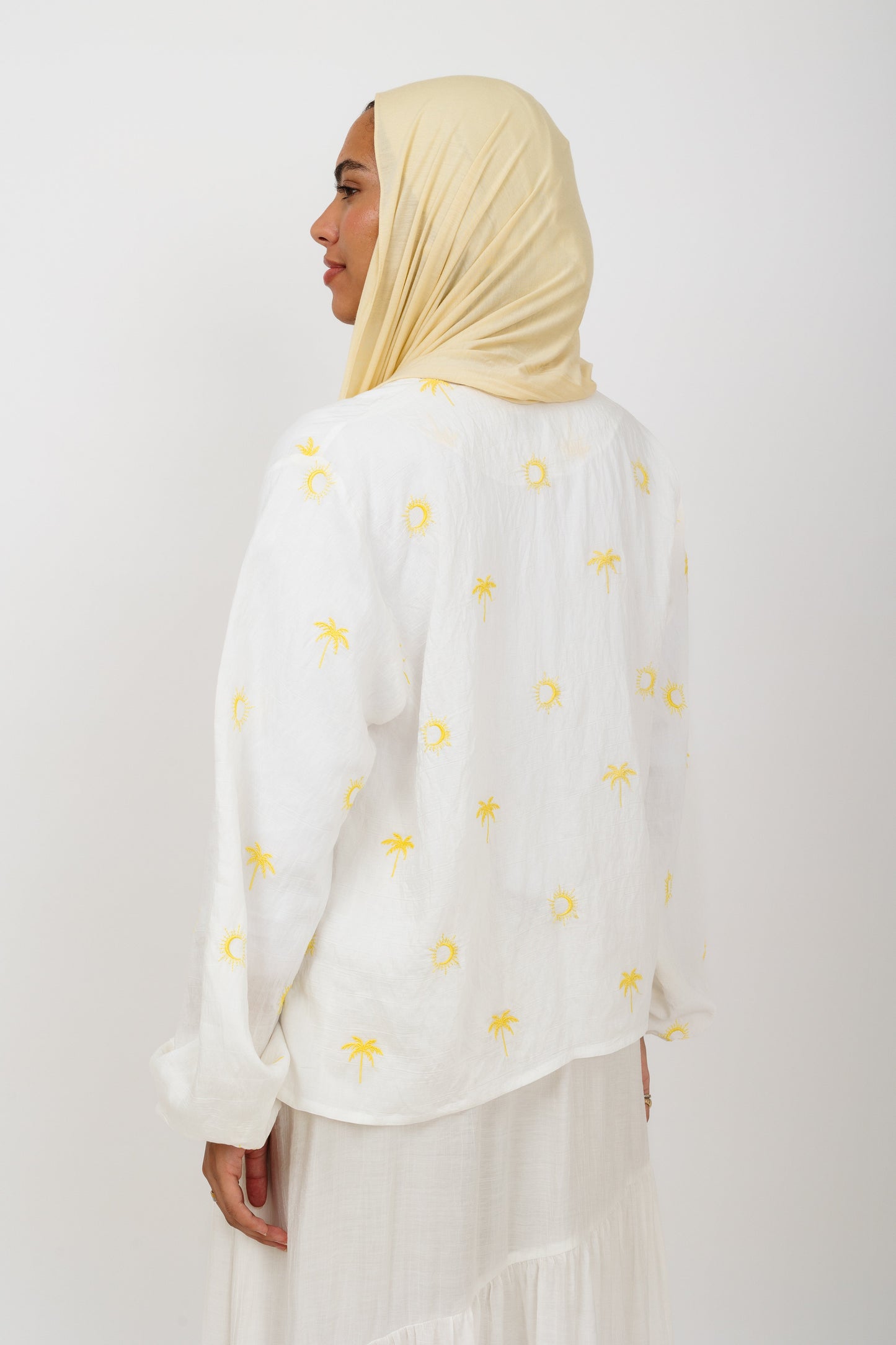 Palmira Embroidered Top In White