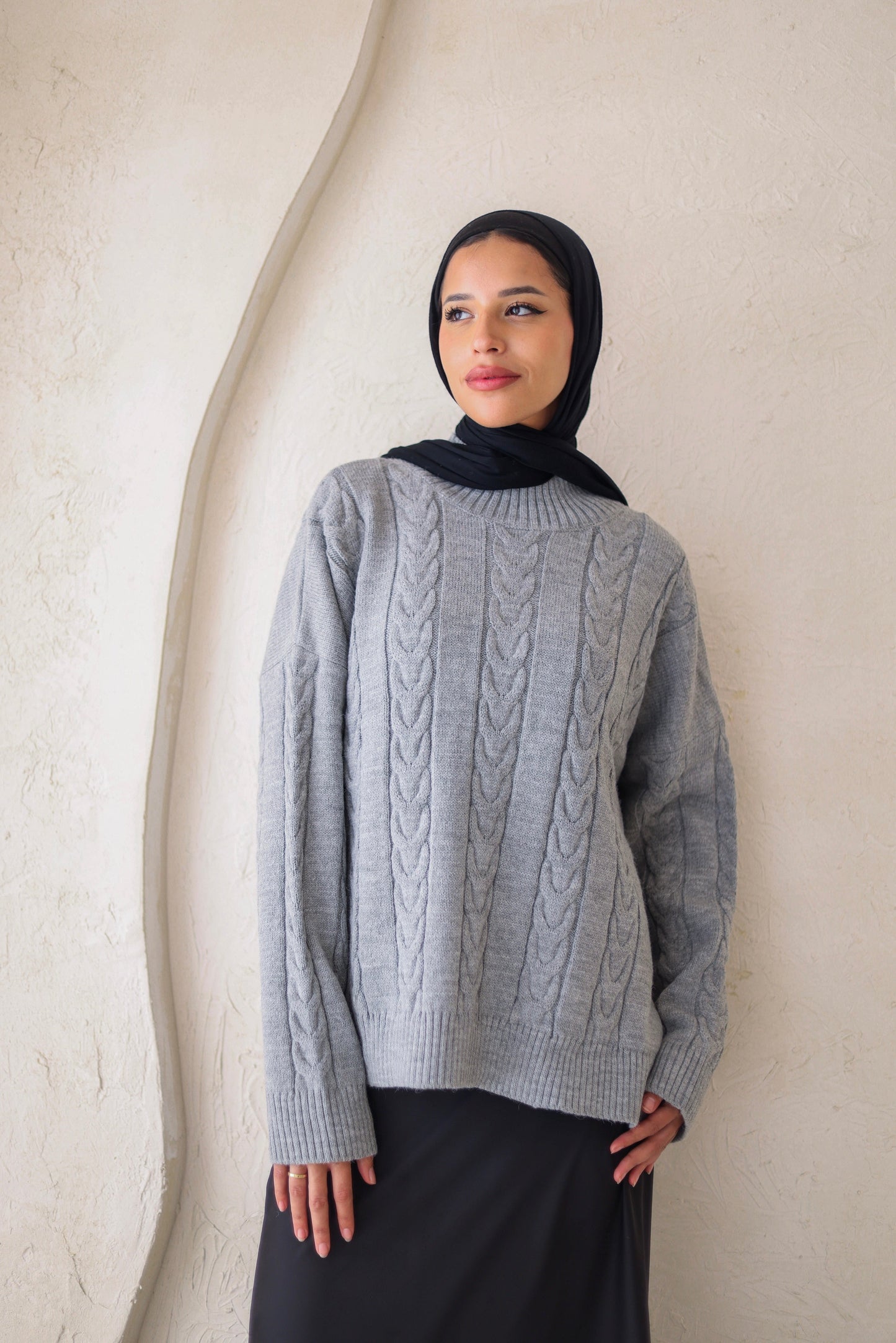 Snowfall Pullover in Grey