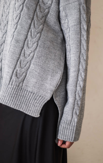 Snowfall Pullover in Grey