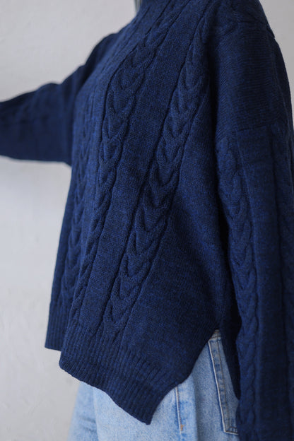 Snowfall Pullover in Navy