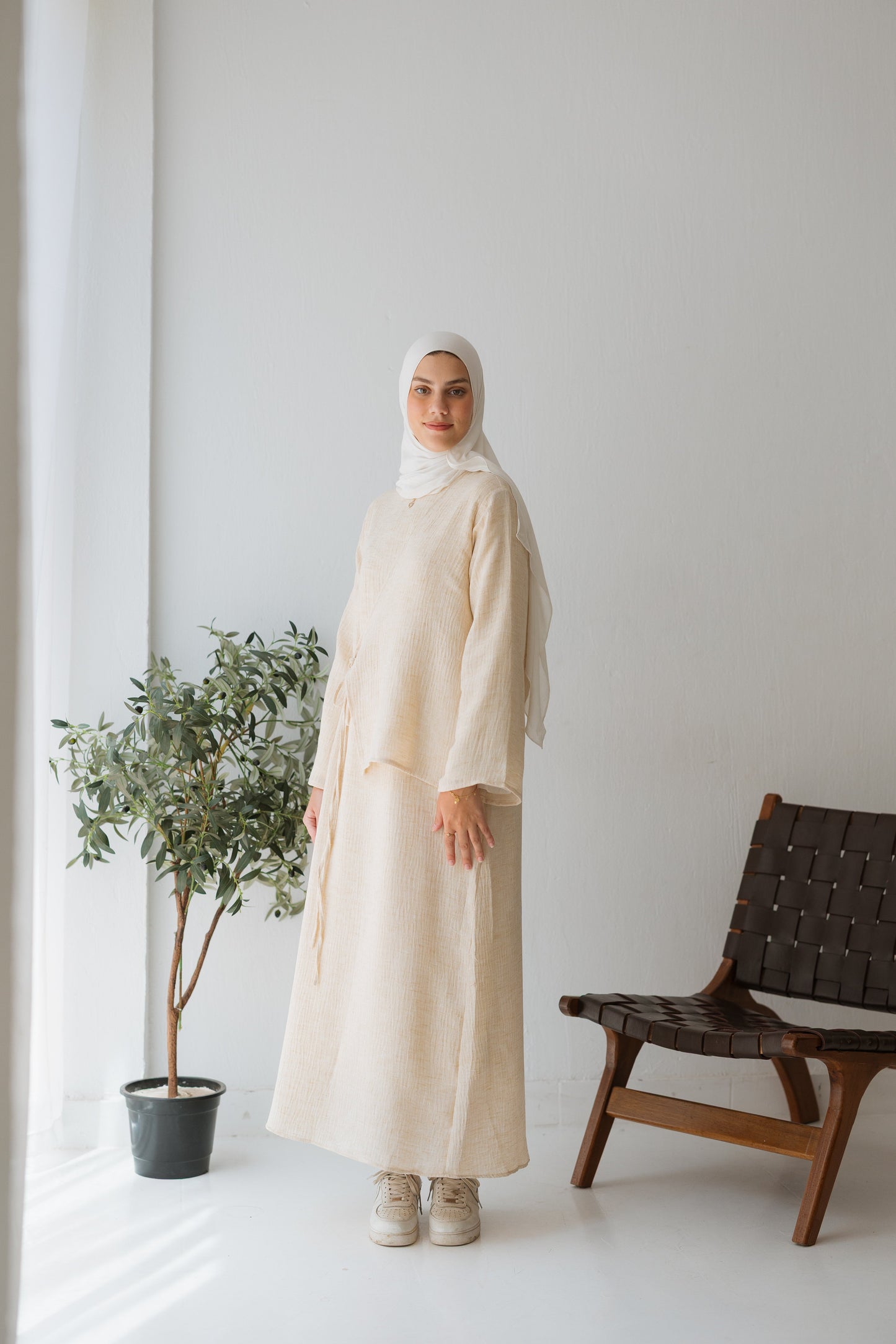 Lyra Dress In Creme