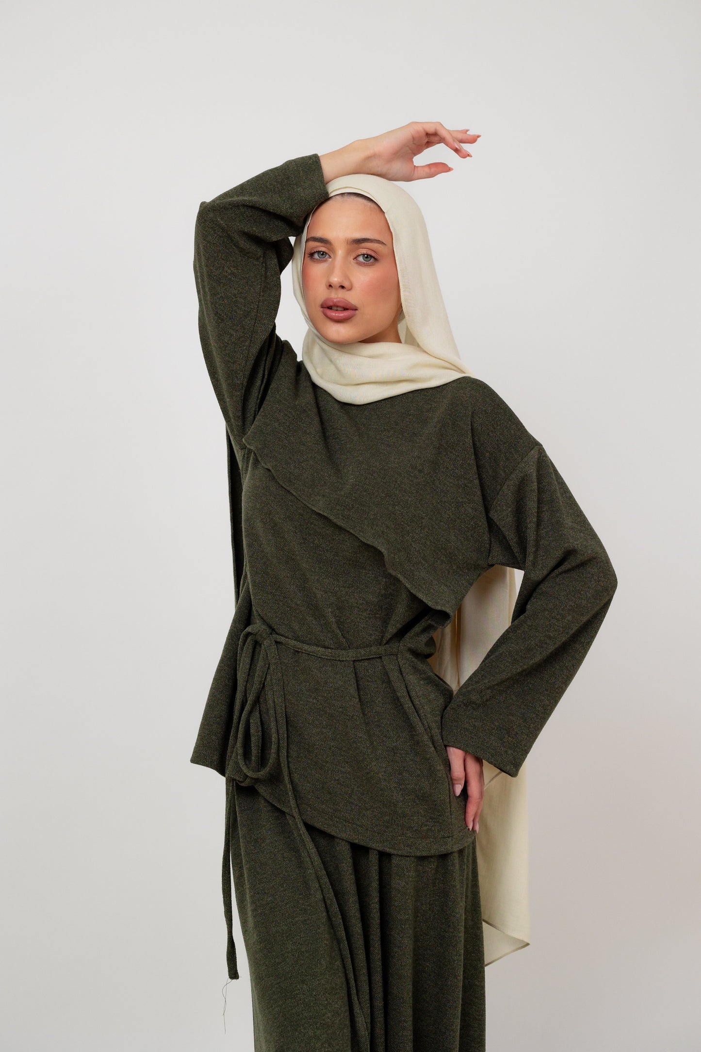 Dove Scarf top in Olive