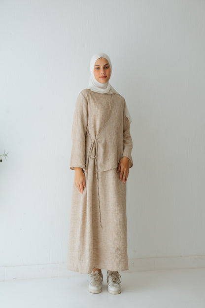 Lyra Dress In Beige