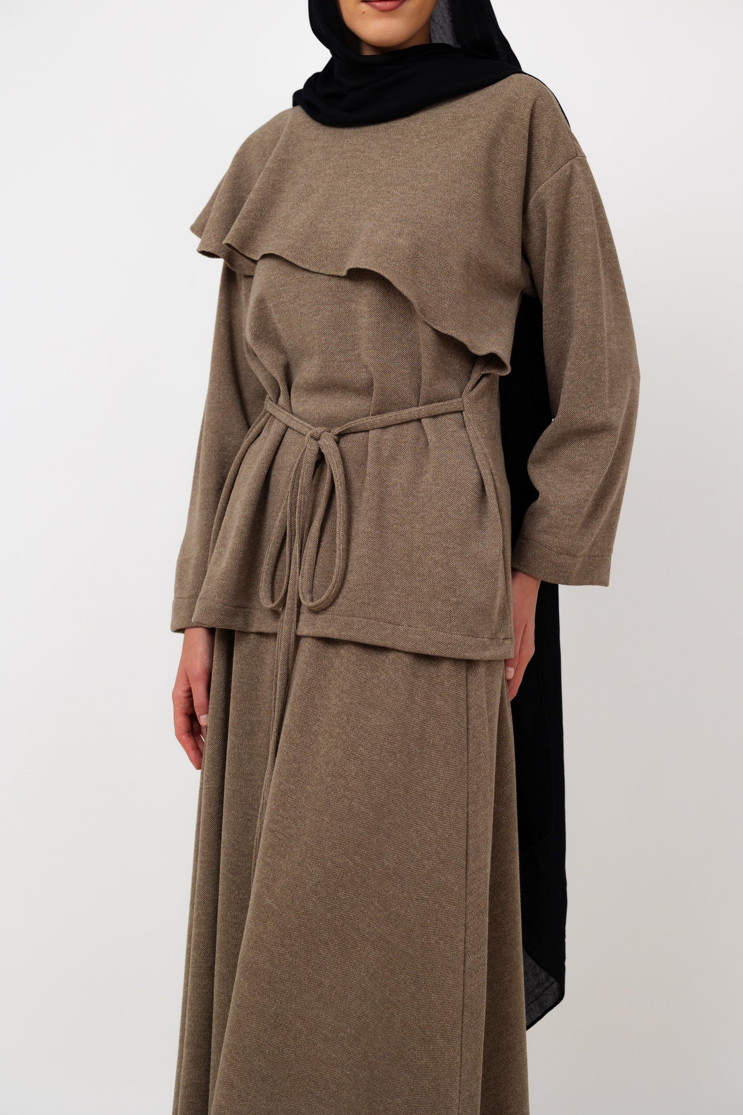 Dove Scarf top in Coffee