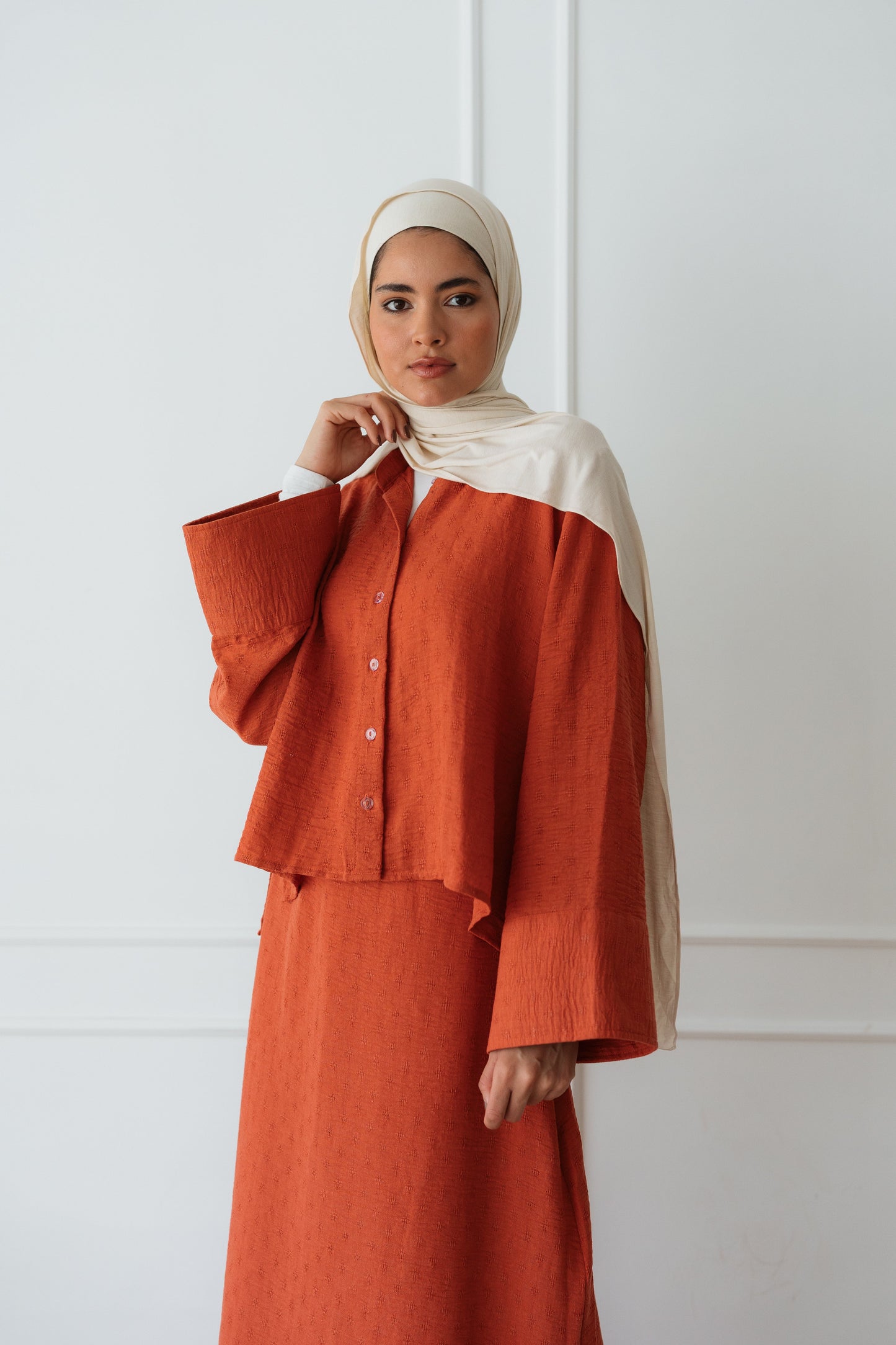 Weekend Linen Set In Orange