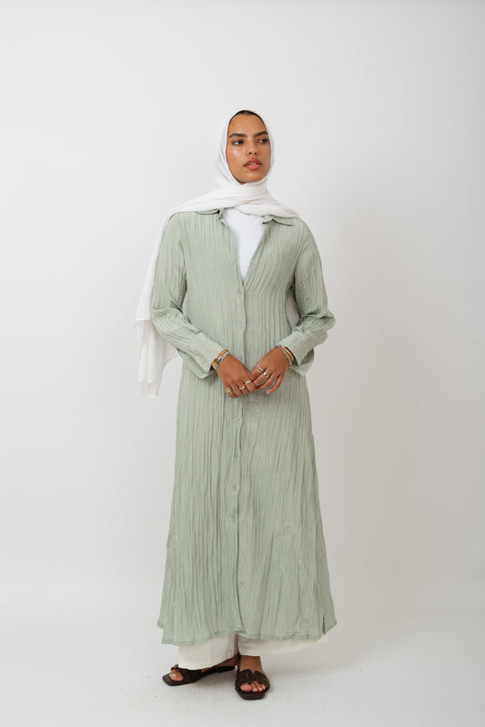 Everyday Long Chemise in mint green