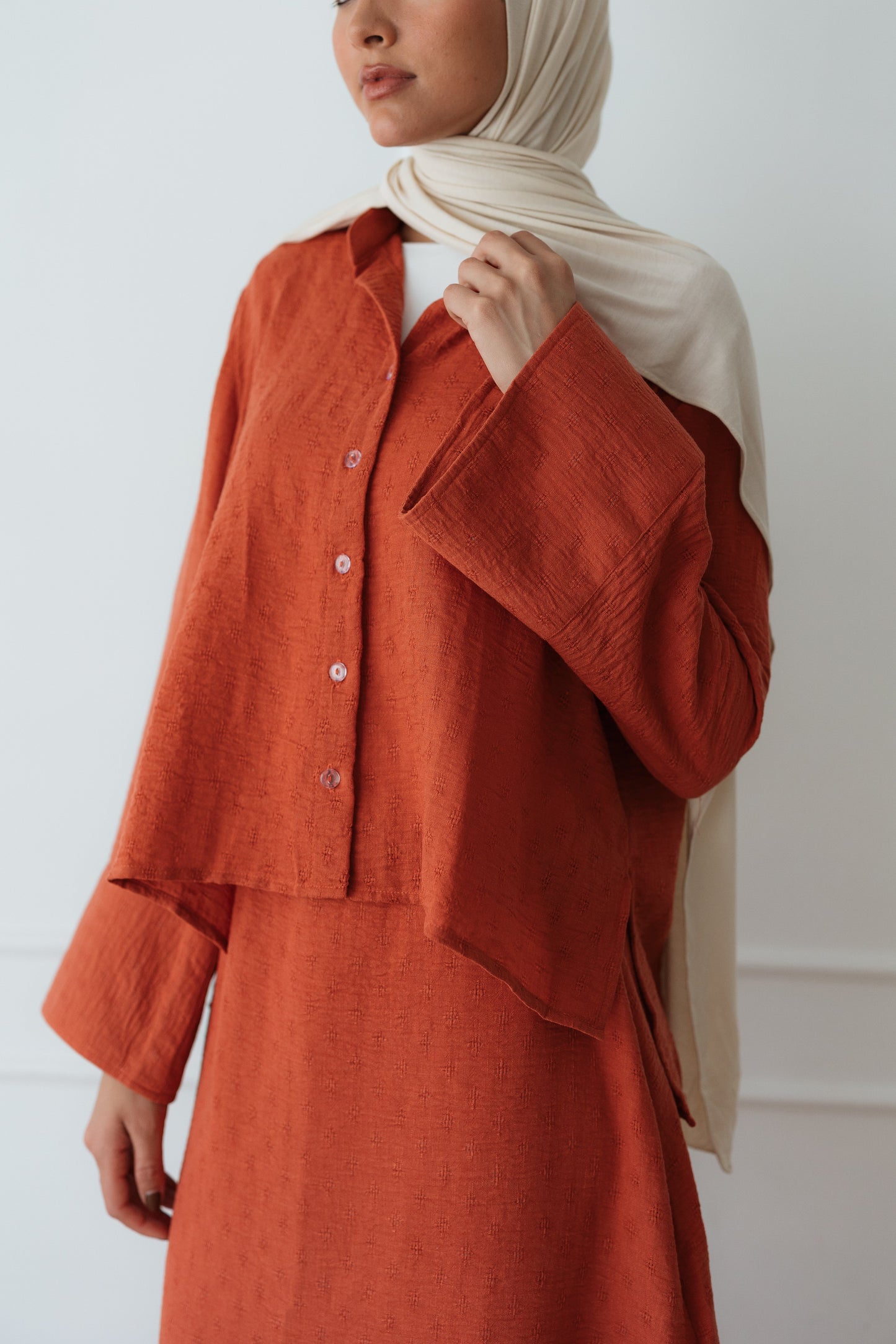 Weekend Linen Set In Orange
