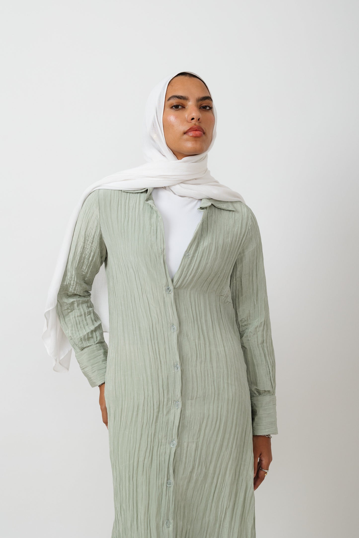 Everyday Long Chemise in mint green