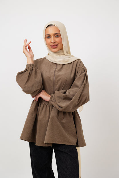 Skyline top in Coffee