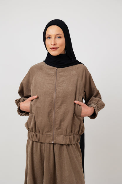 The Haven Jacket in Coffee