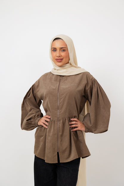 Skyline top in Coffee