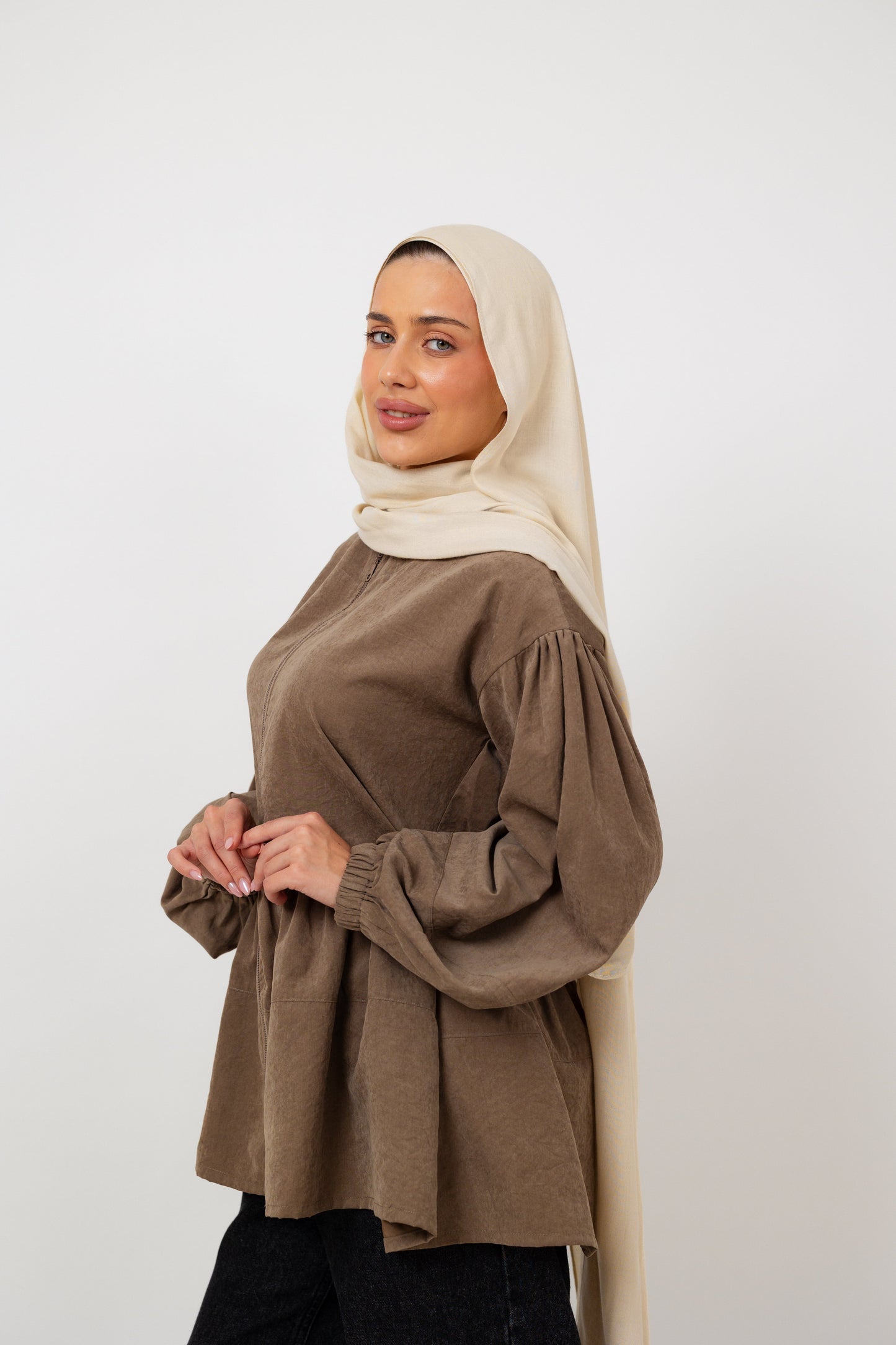 Skyline top in Coffee