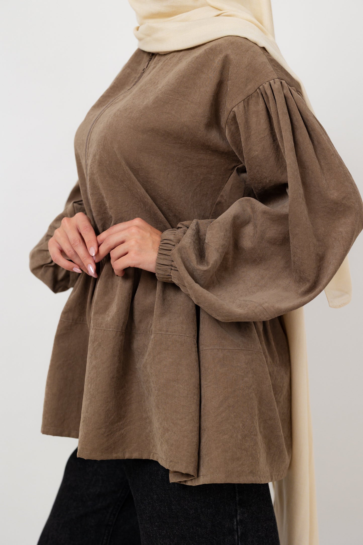 Skyline top in Coffee