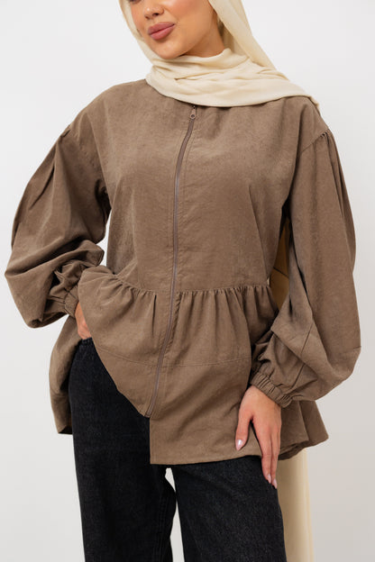 Skyline top in Coffee