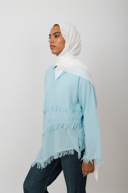 Fringe Top in Blue