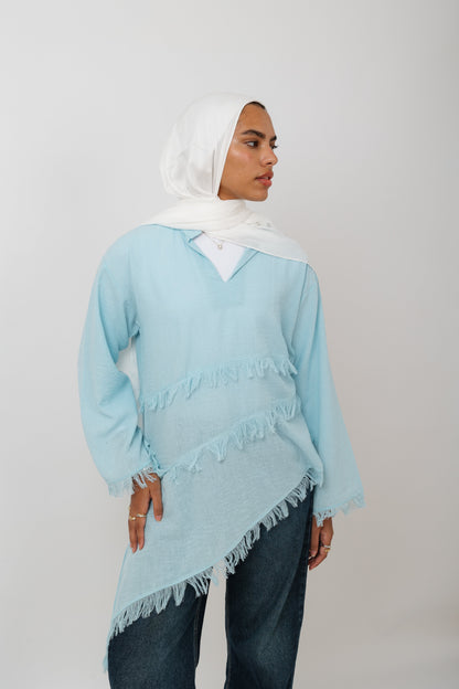 Fringe Top in Blue