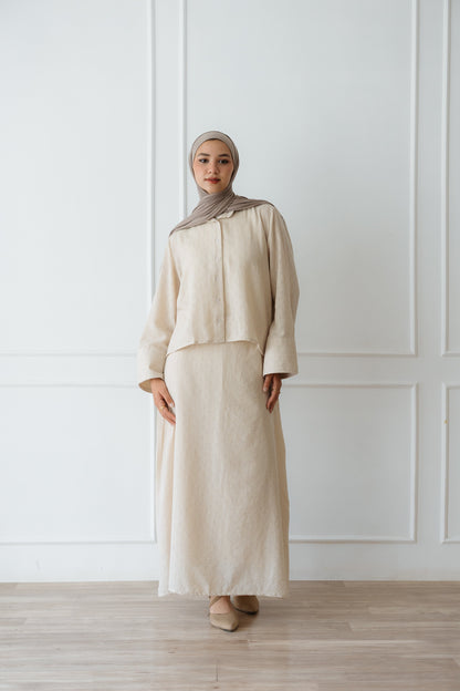 Weekend Linen Set In Beige