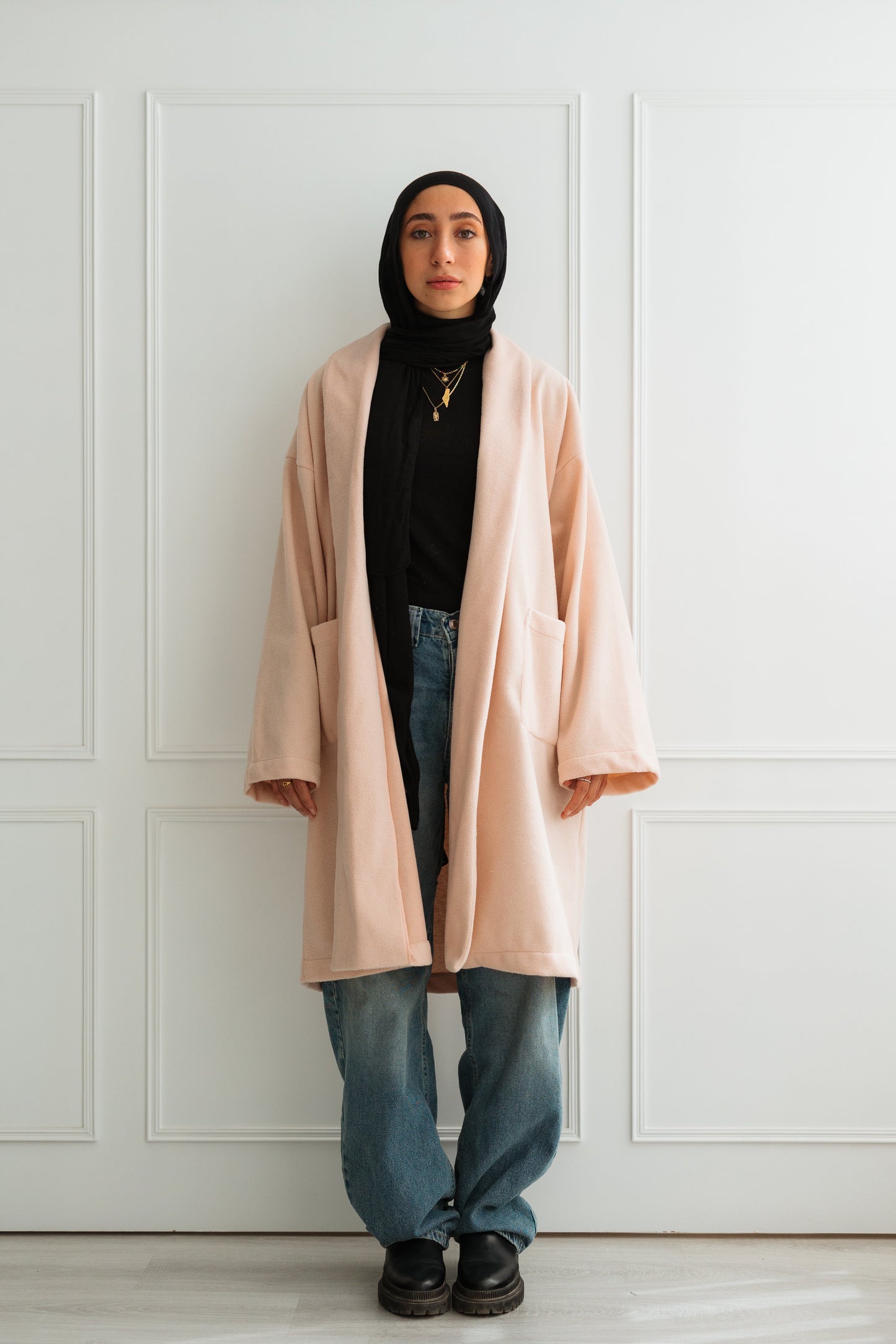 Cloud Oversized Coat in Pink