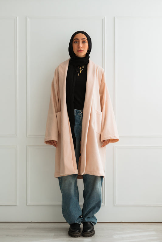 Cloud Oversized Coat in Pink