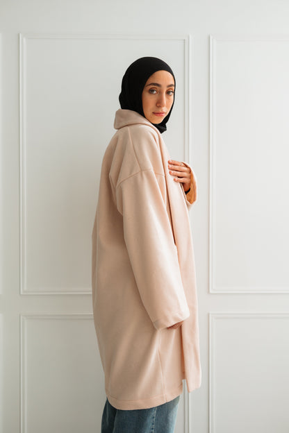 Cloud Oversized Coat in Pink