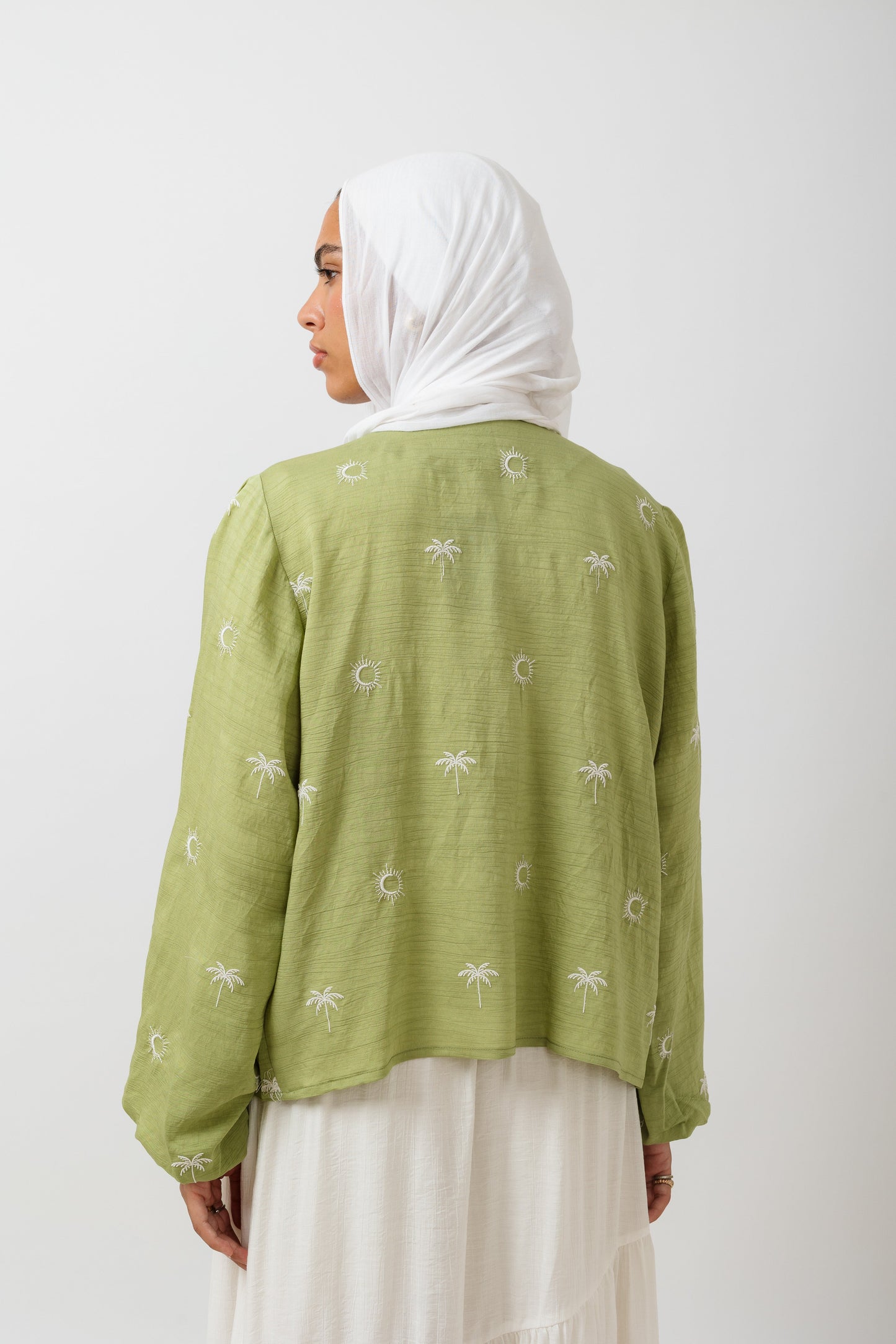 Palmira Embroidered Top In Green