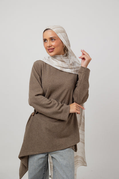 Layer up Top in Coffee