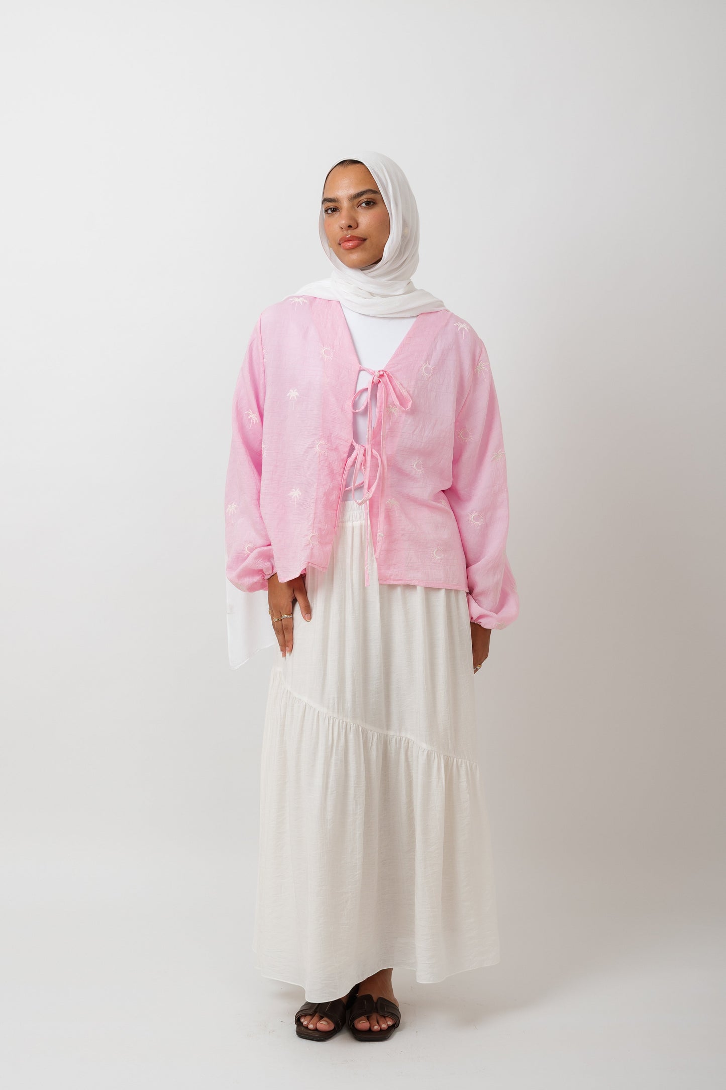 Palmira Embroidered Top In Pink