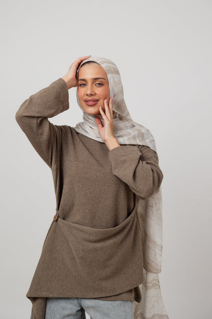 Layer up Top in Coffee