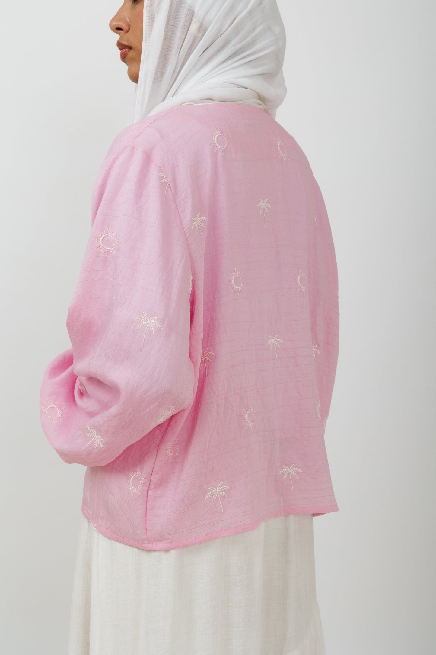 Palmira Embroidered Top In Pink