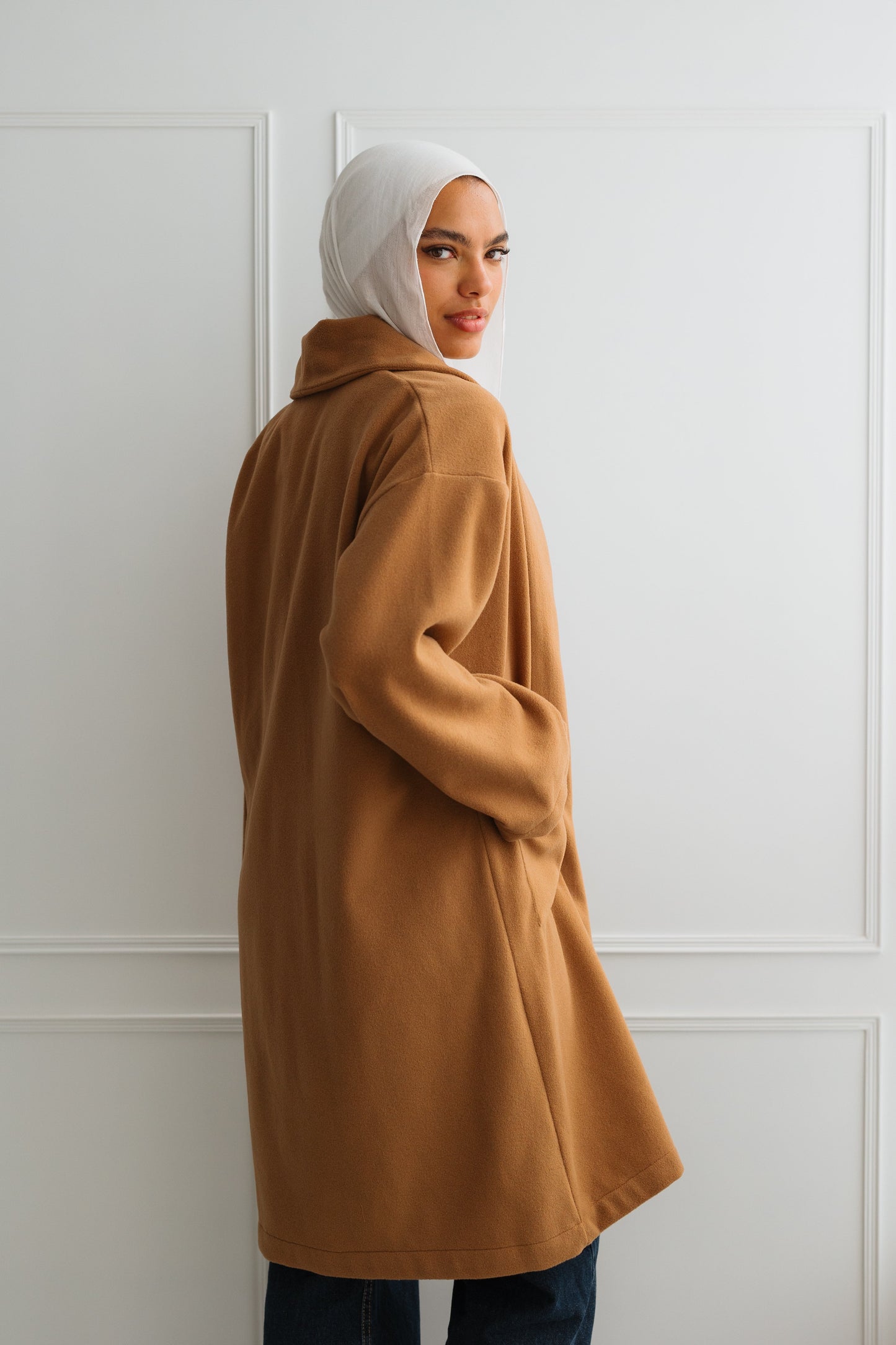 Cloud Oversized Coat in Camel