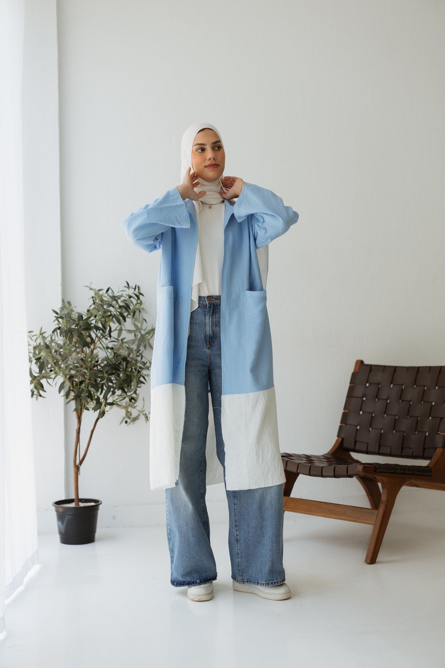 Raya cardigan in baby blue