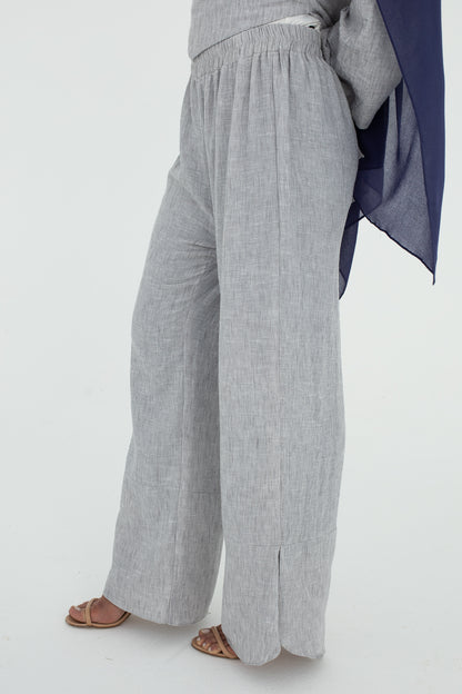 Modern Hem Pants In Grey