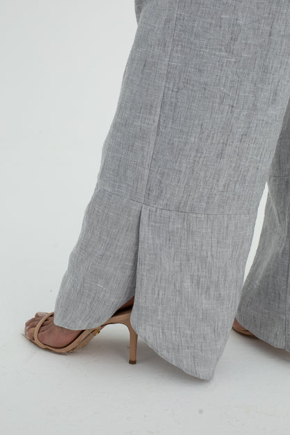 Modern Hem Pants In Grey