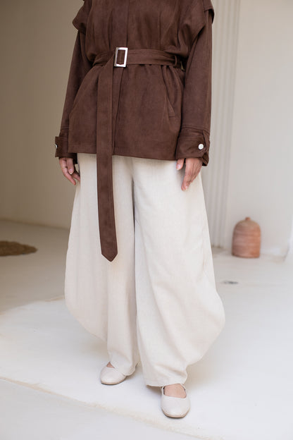 Barrel pants in Beige