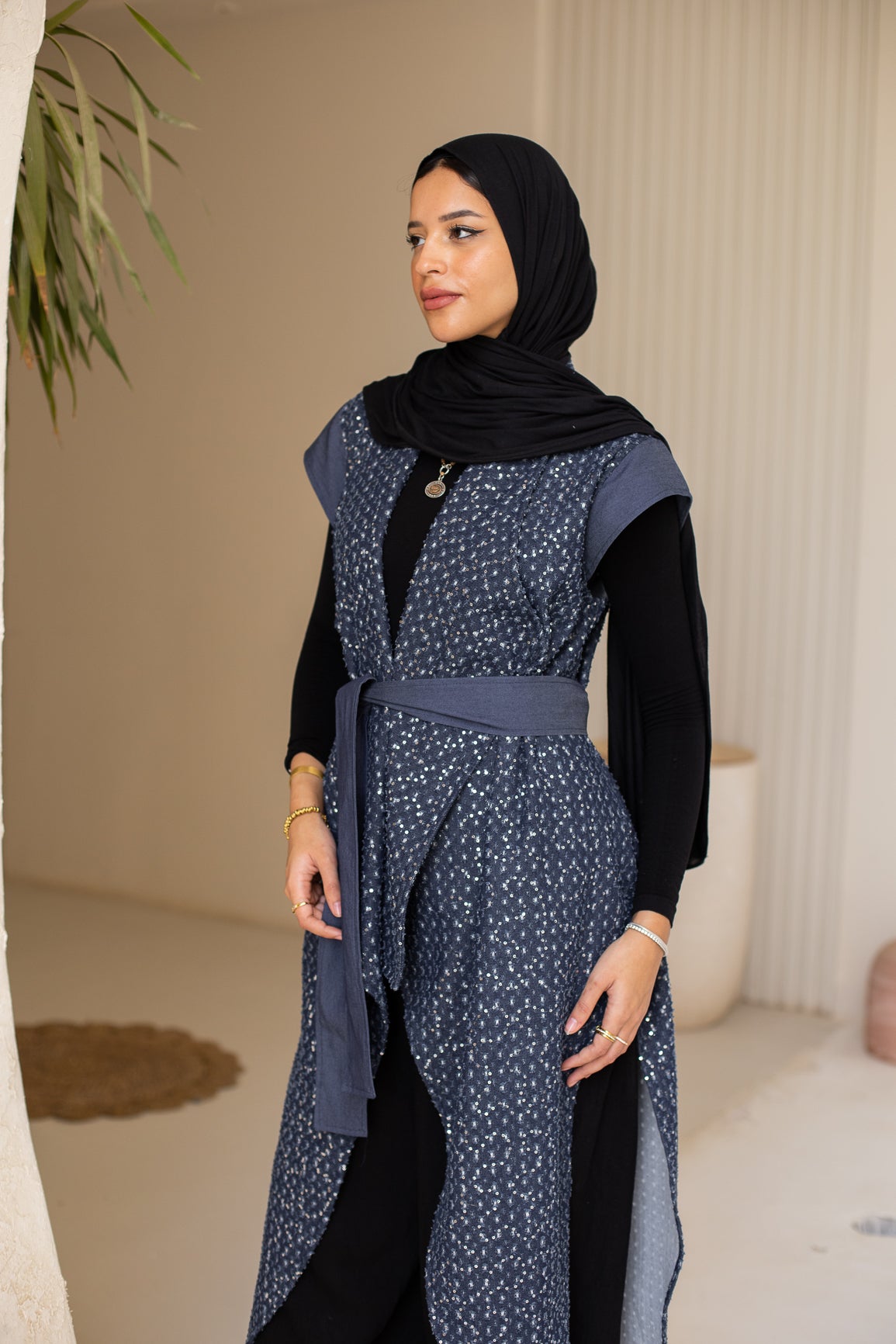 Leil Denim vest in Dark blue