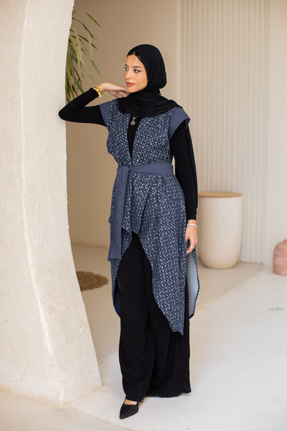 Leil Denim vest in Dark blue