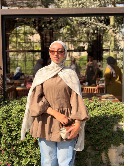 Skyline top in Coffee