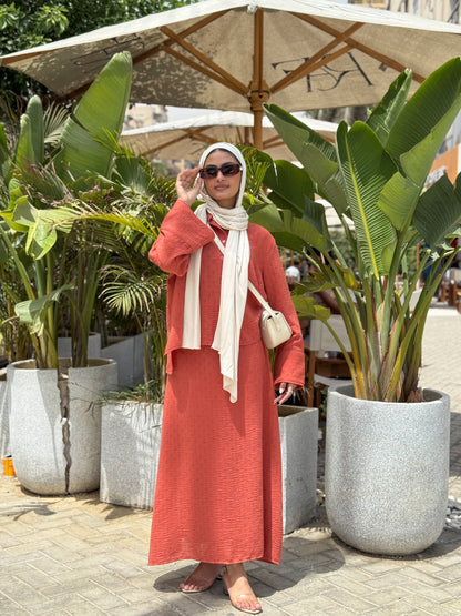 Weekend Linen Set In Orange